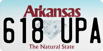 AR license plate 618UPA