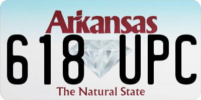 AR license plate 618UPC