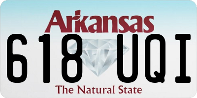 AR license plate 618UQI