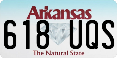 AR license plate 618UQS