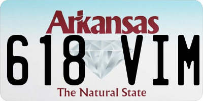 AR license plate 618VIM