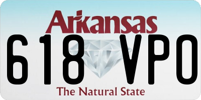 AR license plate 618VPO