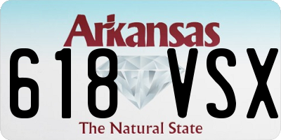 AR license plate 618VSX