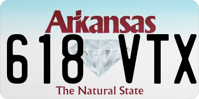 AR license plate 618VTX