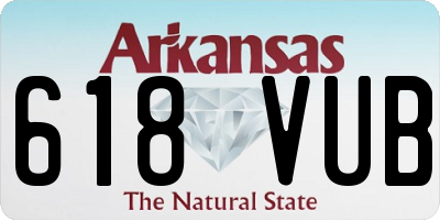AR license plate 618VUB