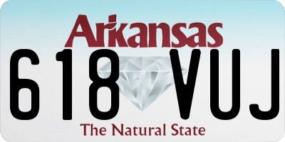 AR license plate 618VUJ