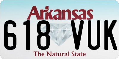 AR license plate 618VUK