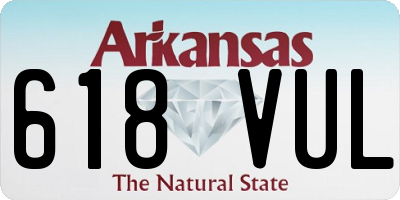 AR license plate 618VUL