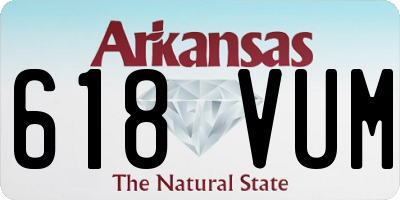 AR license plate 618VUM