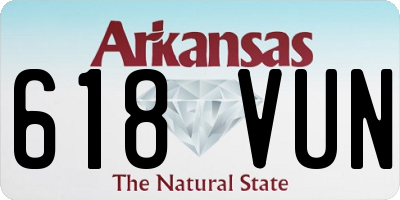 AR license plate 618VUN