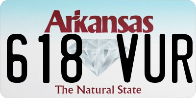 AR license plate 618VUR