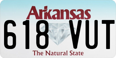 AR license plate 618VUT