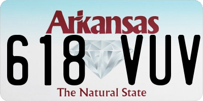 AR license plate 618VUV