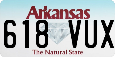 AR license plate 618VUX