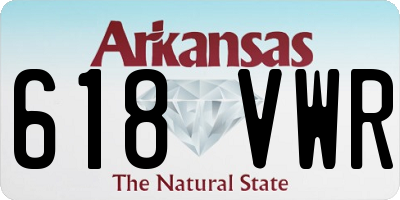 AR license plate 618VWR