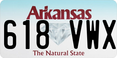 AR license plate 618VWX