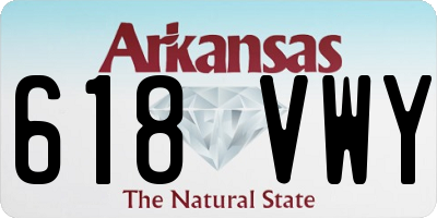 AR license plate 618VWY
