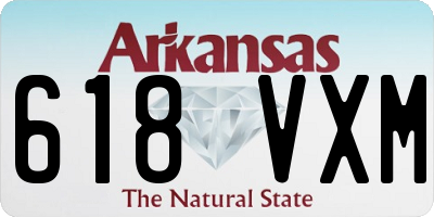 AR license plate 618VXM