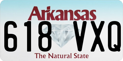 AR license plate 618VXQ