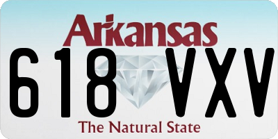 AR license plate 618VXV