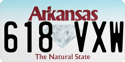 AR license plate 618VXW