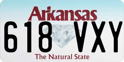 AR license plate 618VXY