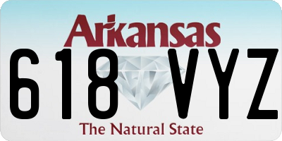 AR license plate 618VYZ