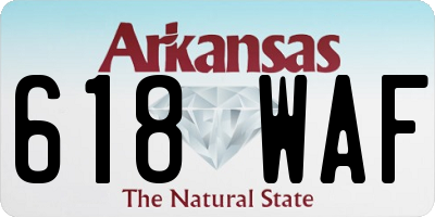 AR license plate 618WAF