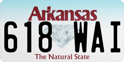 AR license plate 618WAI