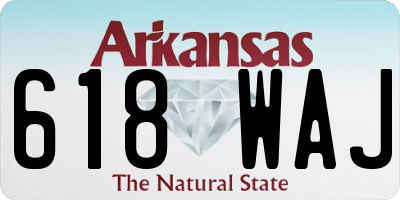 AR license plate 618WAJ