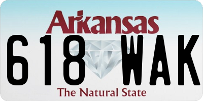 AR license plate 618WAK