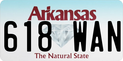 AR license plate 618WAN