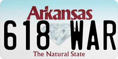 AR license plate 618WAR
