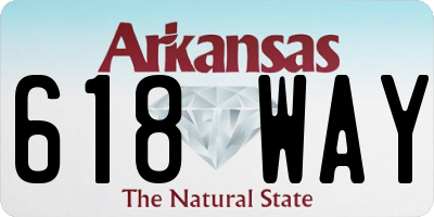 AR license plate 618WAY