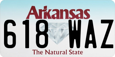 AR license plate 618WAZ
