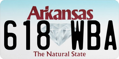 AR license plate 618WBA