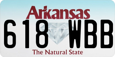 AR license plate 618WBB