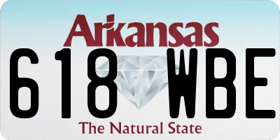 AR license plate 618WBE