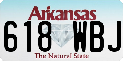 AR license plate 618WBJ