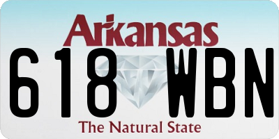 AR license plate 618WBN