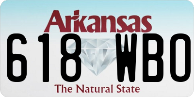 AR license plate 618WBO