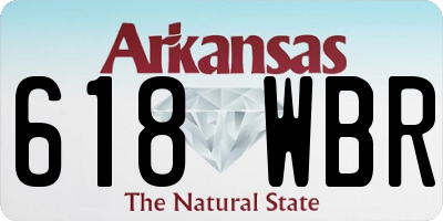 AR license plate 618WBR