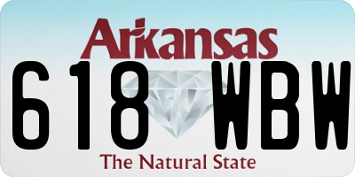 AR license plate 618WBW