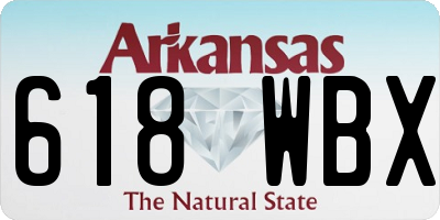 AR license plate 618WBX