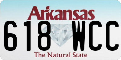 AR license plate 618WCC