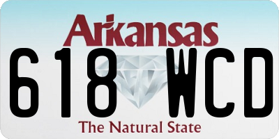 AR license plate 618WCD
