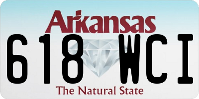AR license plate 618WCI