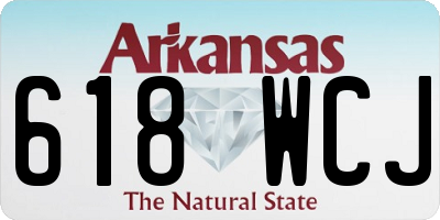 AR license plate 618WCJ