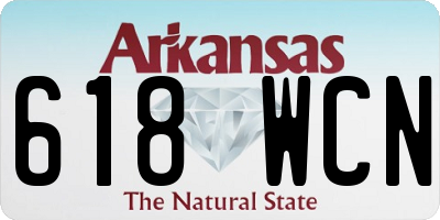 AR license plate 618WCN