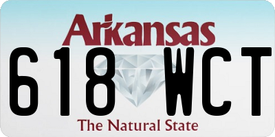 AR license plate 618WCT